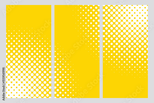 Yellow halftone pattern. Gradient background in comic style. Bright white dotted texture. background illustration design