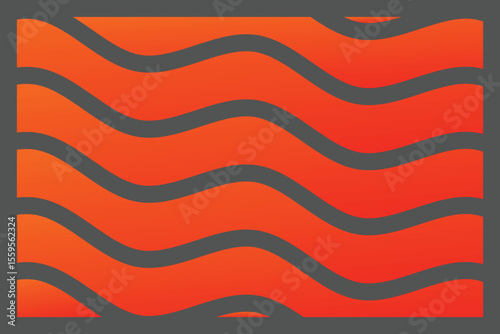 Wavy Line Pattern on Orange Gradient Background. design illustration