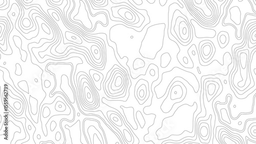 topographic wavy pattern design. 3D waves, White wave paper curved reliefs. Topographic background and texture, monochrome image. 