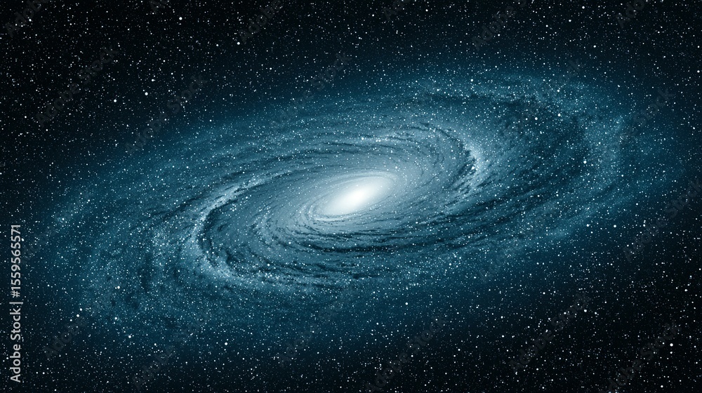 Obraz premium Spiral galaxy in deep space.