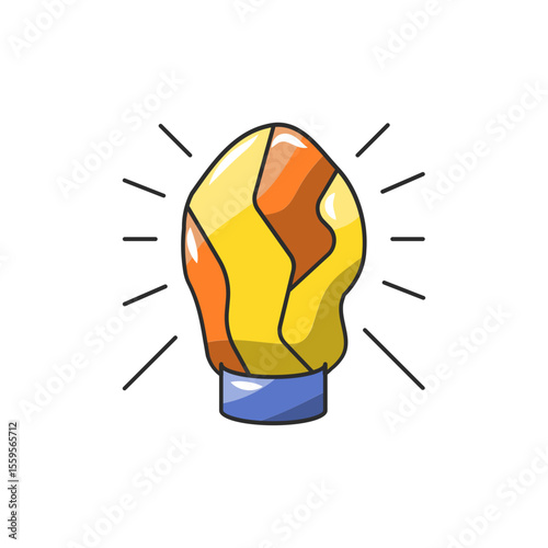 Salt Lamp Icon, Natural Relaxation Light Therapy.