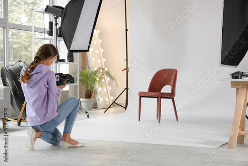 Female photographer taking ...