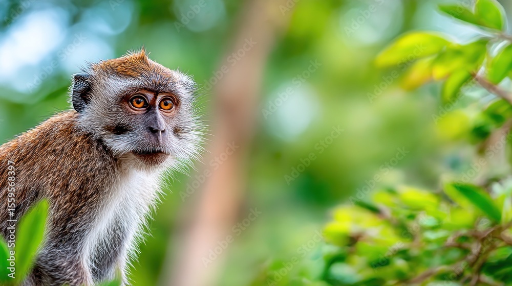 Obraz premium Close-up monkey in forest