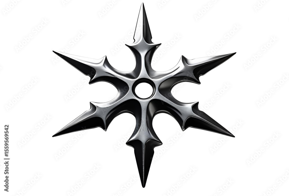 Obraz premium 日本の忍者の六方手裏剣
