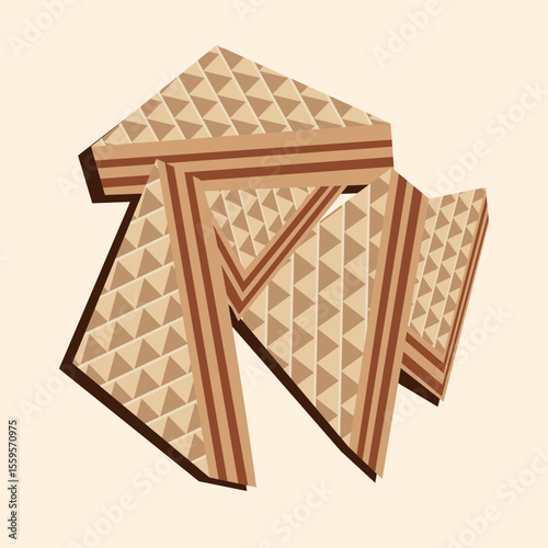 Stack of Crispy Chocolate Wafer Triangles for National Chocolate Wafer Day Celebration