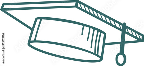 graduation mortarboard cap icon