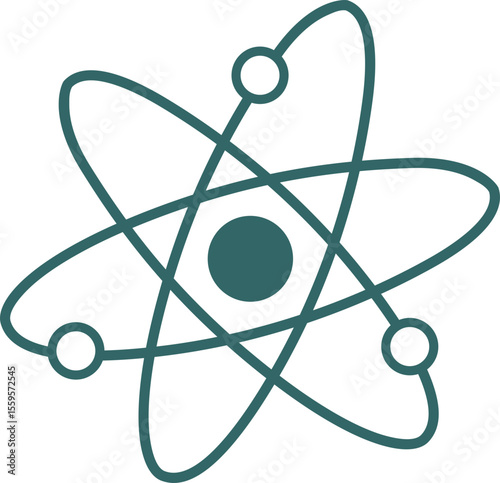 atom symbol on white background