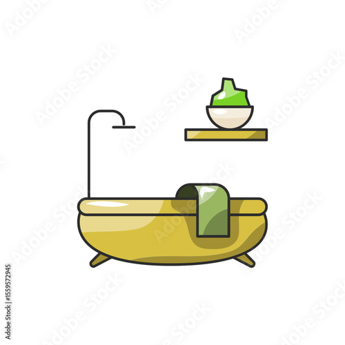 Bath Salt Icon, Soaking Relaxation Therapy.