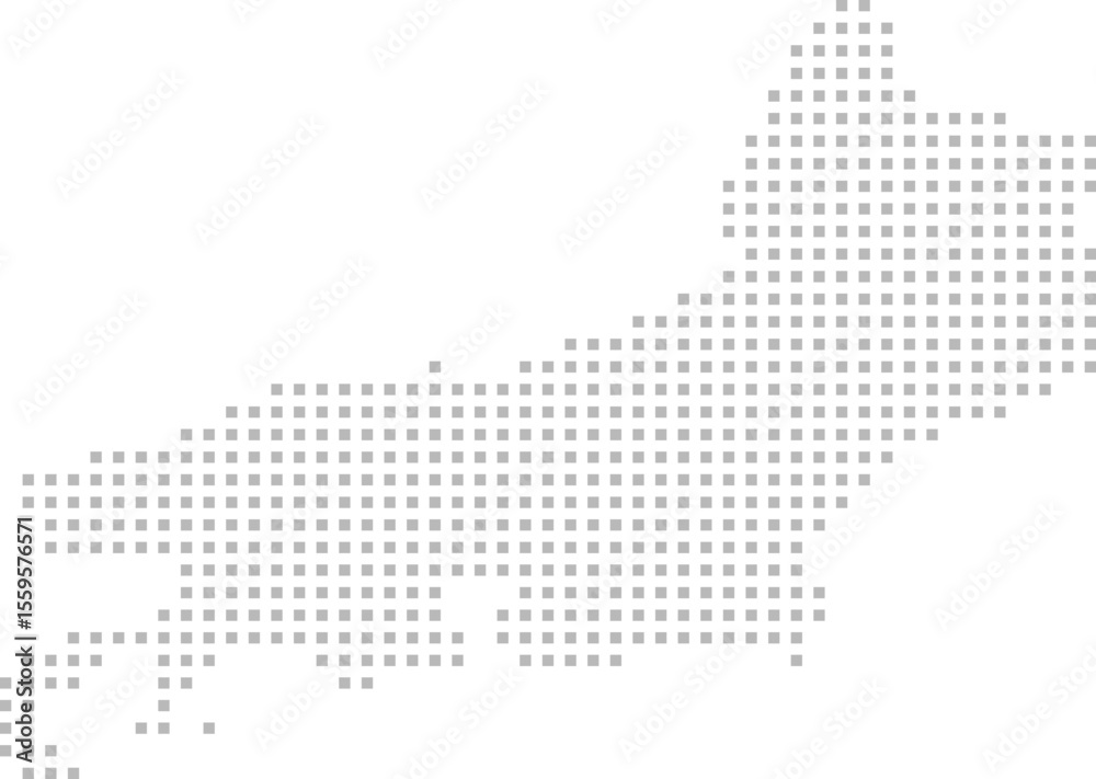 Obraz premium Rio de Janeiro, Brazil – square dot grid vector map (Web Mercator projection, PPT-compatible & fully editable)