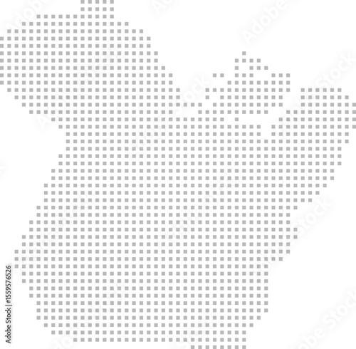 Para, Brazil – square dot grid vector map (Web Mercator projection, PPT-compatible & fully editable)