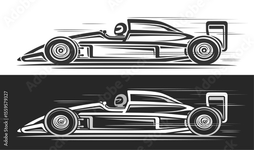 Vector logo for Formula 1 Racing Car