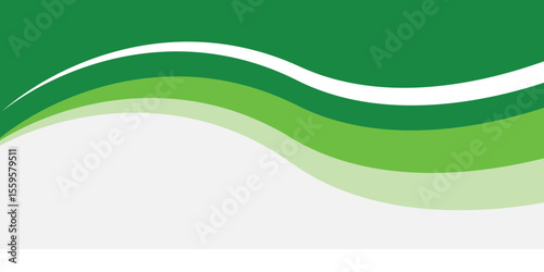 Simple Wave Green Design Background