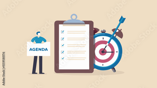 Agenda planning and time management for business success and productivity