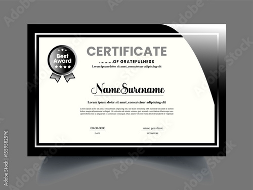 Certificate design sample for create professional certificate
