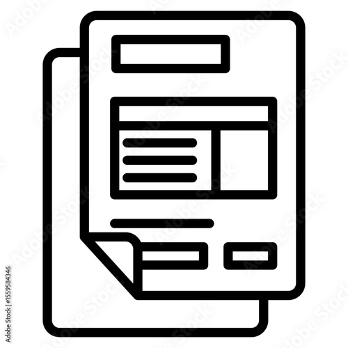 Budget Sheet line icon