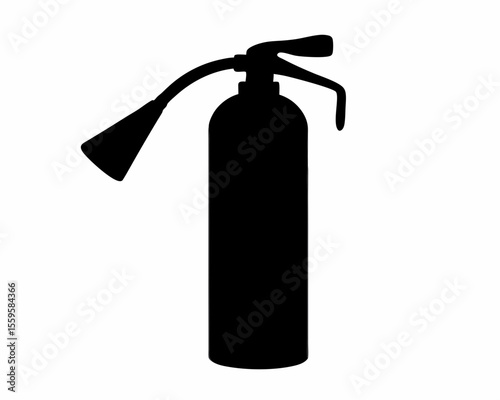 fire extinguisher, fire extinguisher silhouette vector, safety equipment icon