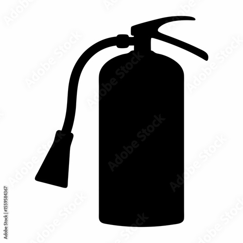 fire extinguisher, fire extinguisher silhouette vector, safety equipment icon