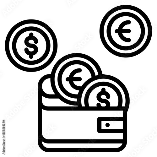 Currency Conversion line icon