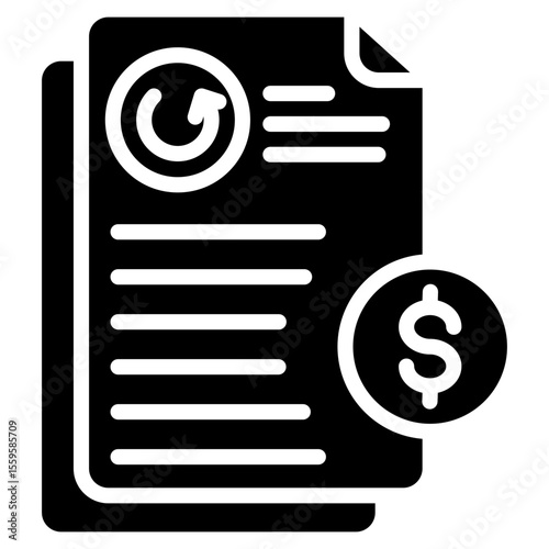 Tax Refund glyph icon
