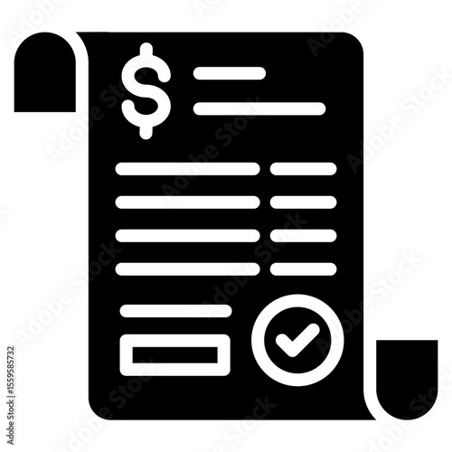 Bank Statement glyph icon