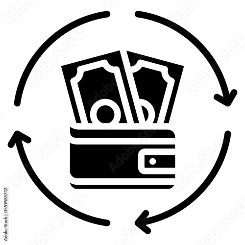 Cash Flow glyph icon
