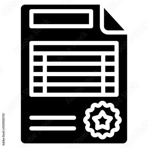 Tax Form glyph icon