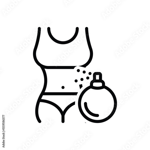 Black line icon for hygiene