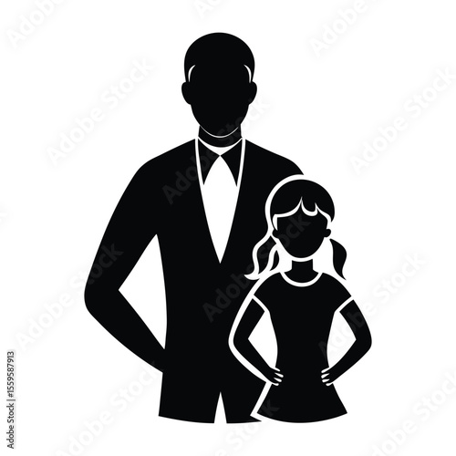 A joyful father and daughter share a warm embrace, radiating love and happiness, capturing the special bond and pure joy of family togetherness in a simple, heartwarming moment.
