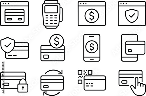 Online Payment Gateway Interface with Credit Card on Website for Secure Transactions and Digital Commerce