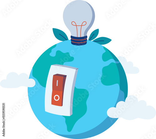 Earth Hour Switch Off Concept

