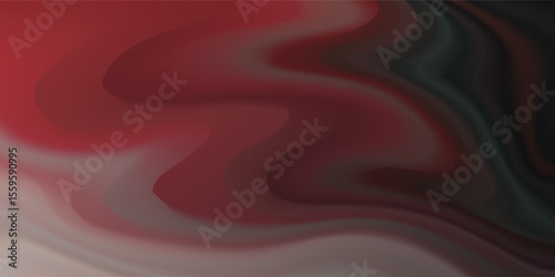 3D rendering illustration texture of silk natural fabric with smooth pleats of red color. Realistic texture of silk background. abstract background