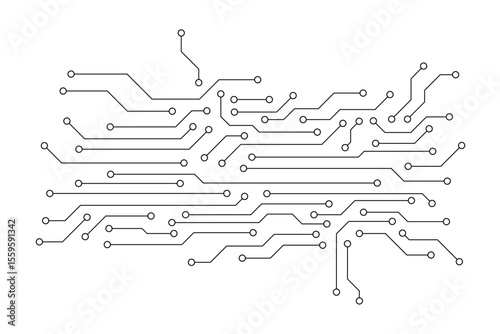 Abstract digital background with technology circuit board texture. Electronic motherboard illustration. Communication and engineering concept. Vector illustration