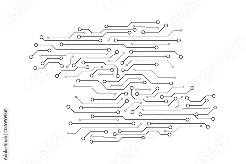Abstract digital background with technology circuit board texture. Electronic motherboard illustration. Communication and engineering concept. Vector illustration