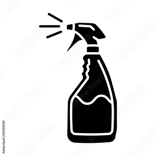 Made in UK Laundry day just got easier with this spray bottle vector icon solid style.