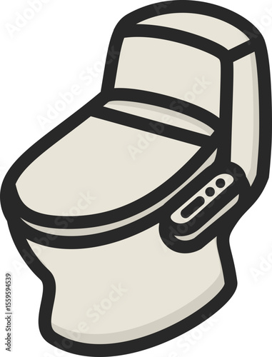 Smart Toilet Filled Line Icon