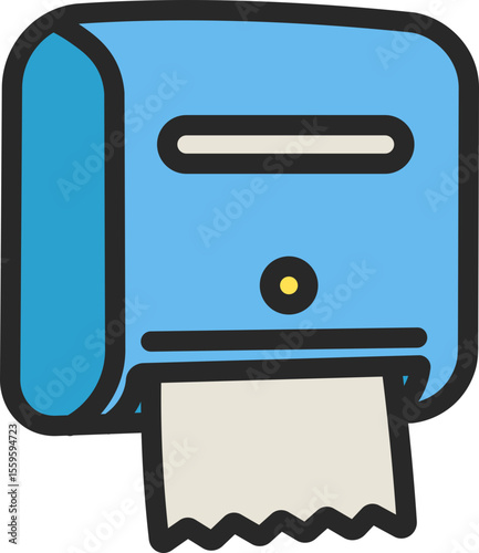 Paper Towel Dispenser Filled Line Icon