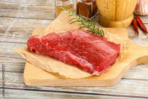 Fényképezés Raw beef flesh for cooking
