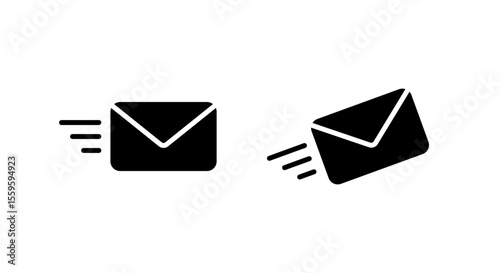 Send message icon isolated on white background. Email, mail envelope sign symbol