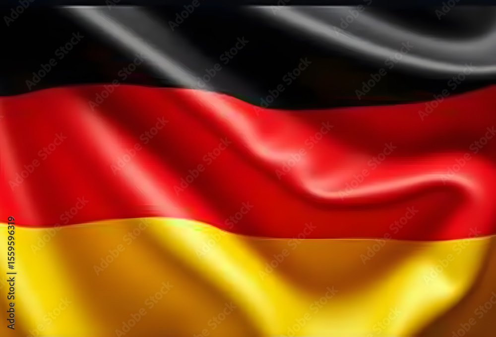 Obraz premium Black, red and yellow flag, Germany national color background concept