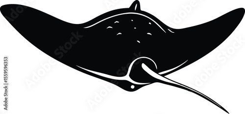 stingray silhouette vector illustration