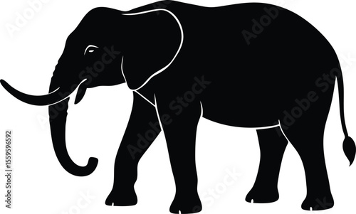 elephant silhouette vector illustration