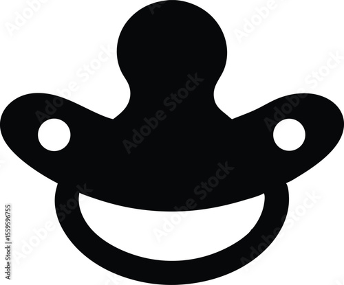 baby pacifier silhouette vector illustration