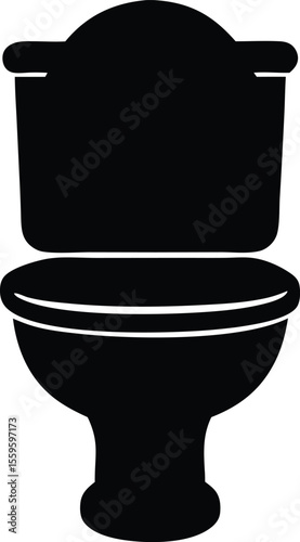 toilet silhouette vector