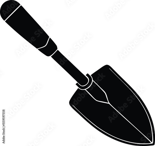 garden trowel silhouette vector