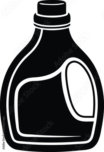 laundry detergent bottle silhouette vector icon