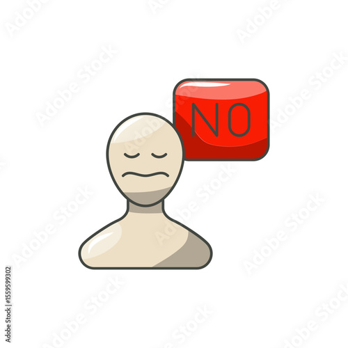 No Guilt Icon, Self Forgiveness Release Vector.