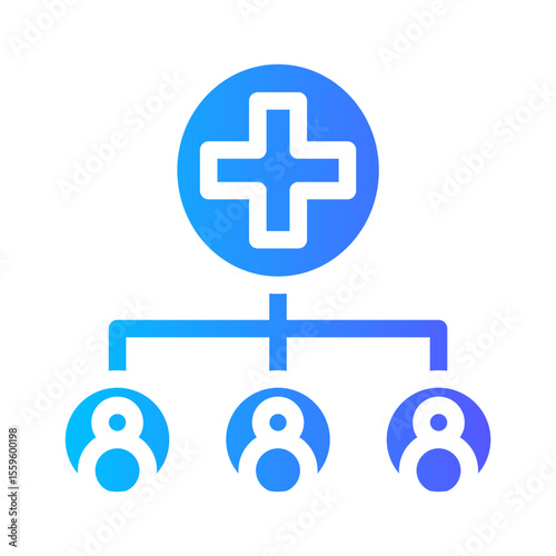 medical assistance gradient icon