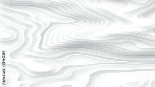 Abstract white grey tone paper cut pattern with blank space design, modern style background texture vector illustration.
