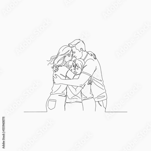 Family Hug Embrace Affection love