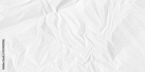 White crumpled paper Blank white crumpled and creased paper poster.	